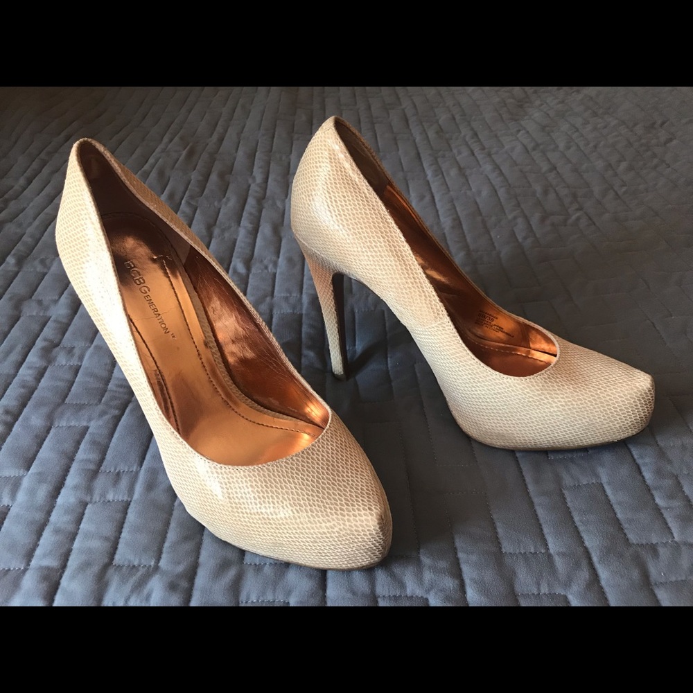 BCBGeneration Parade Snake Platform Pumps
